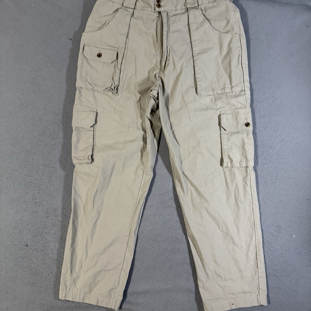 Cabelas Hiker Cargo Pants‎ Mens 38 Beige Khaki Outdoor Utility Hiking
